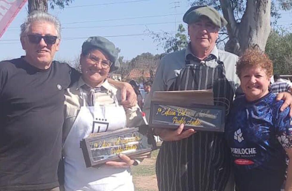 Ramona y Juan Carlos, vecinos de Arroyito, ganaron el campeonato en la “1° Fiesta del Vacío a las Llamas”