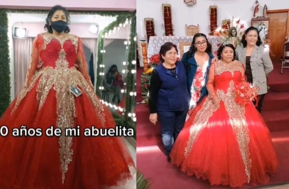 Una abuela tomó revancha y celebró su fiesta de 15 a los 60 años en México