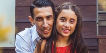 Mía, la hija de Ángel Di María y Jorgelina Cardoso que tiene 11 años.