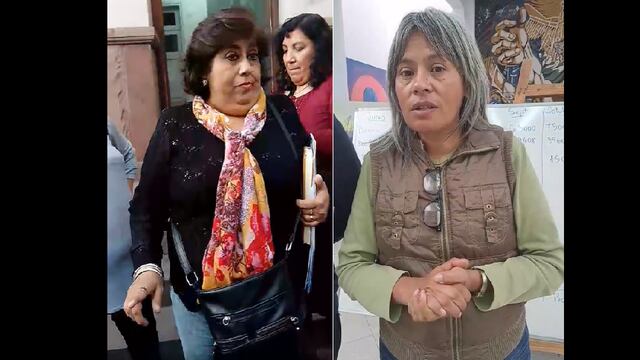 Silvia Vélez y Mercedes Sosa, secretarias generales de la ADEP y el CEDEMS, los principales sindicatos de la educación, de Jujuy.