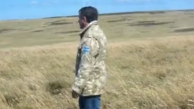 Rubén Accastello en las Islas Malvinas.