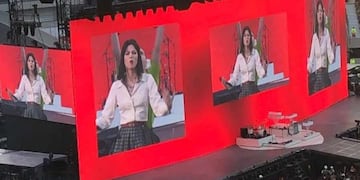 Orgullo puntaltense: Blair se presentó en la previa del primer recital de Taylor Swift