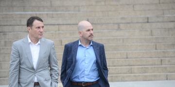 Fabián “Conu” Rodríguez junto a uno de sus abogados (Foto: Clarín)