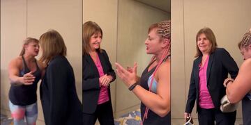 La presidenta del PRO se reunió con la exboxeadora y se animó a guantear.