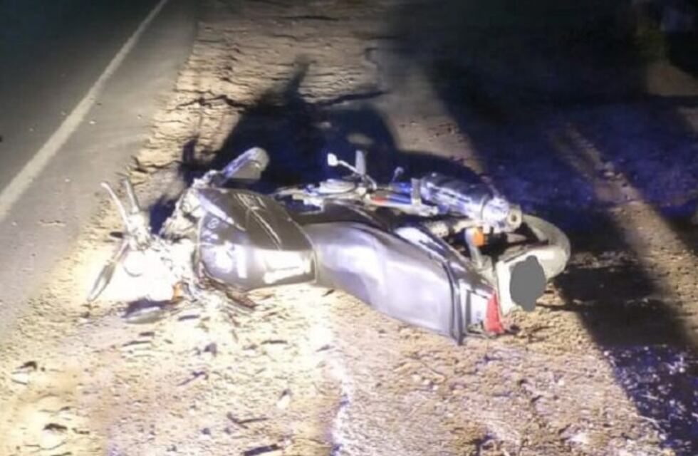 Un motociclista se despistó sobre la Ruta 38