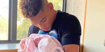 Diego Valoyes, papá por primera vez, todavía no tiene el alta médica por la lesión en el tobillo (Foto de Instagram).