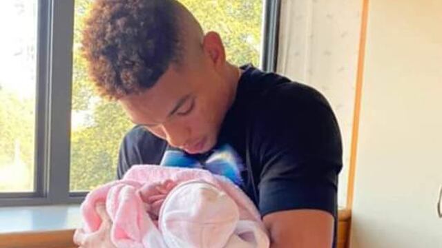 Diego Valoyes, papá por primera vez, todavía no tiene el alta médica por la lesión en el tobillo (Foto de Instagram).