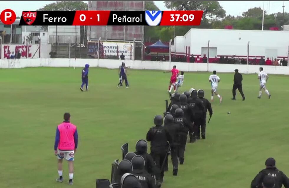 Balazos de goma en el final de un partido de la Liga Rafaelina de Fútbol