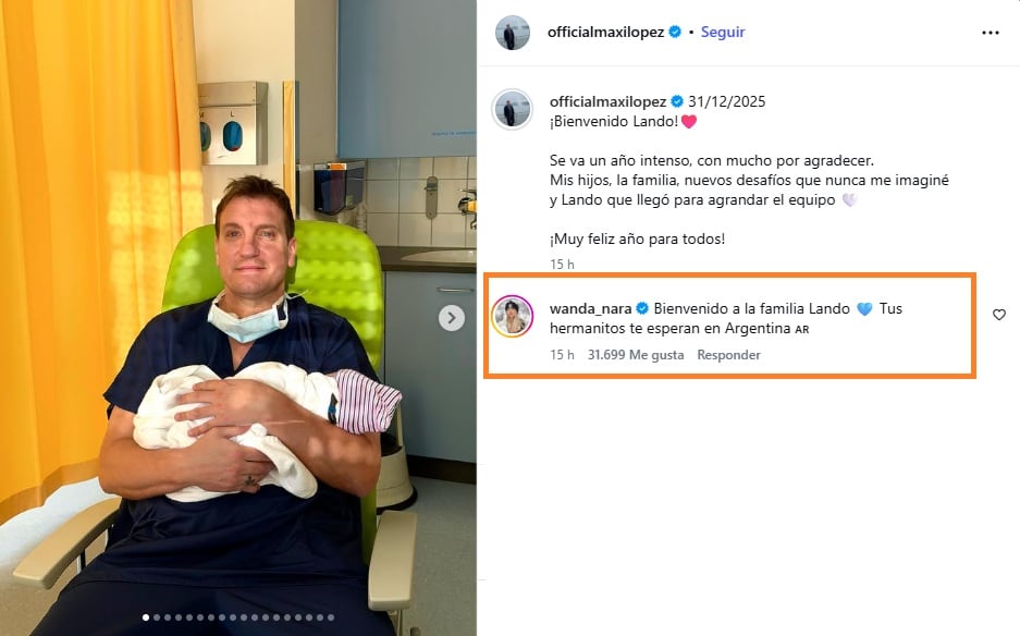 El mensaje de Wanda sobre el nacimiento de Lando
