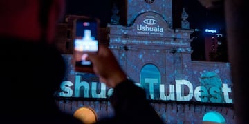 Mediante un video mapping la ciudad fueguina mostró sus atractivos turísticos a todo el país.