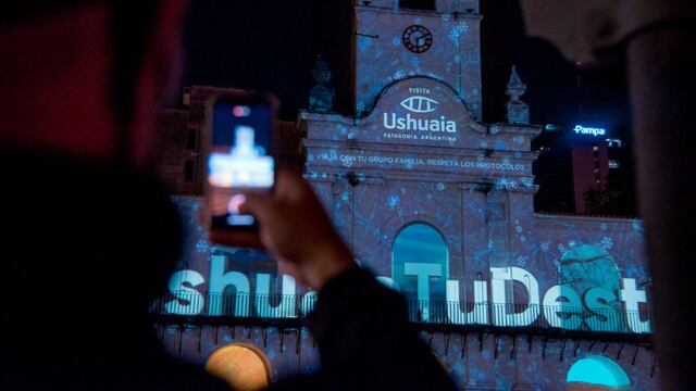Mediante un video mapping la ciudad fueguina mostró sus atractivos turísticos a todo el país.