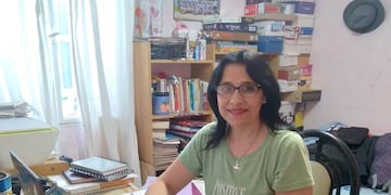 Patricia Perfumo es docente de lengua de sexdto grado en la escuela Carlos María de Alvear.