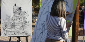 Estas cuatro personas viajaron más de mil kilómetros para mostrar su arte a los mendocinos.