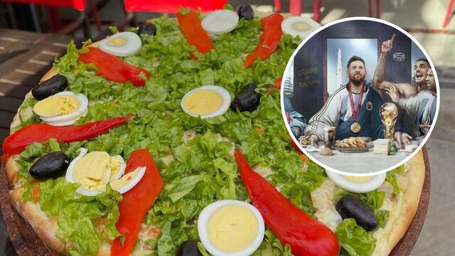 La pizzería de Quilmes con la "Última Cena" de la Selección
