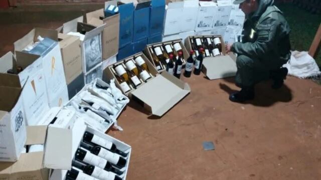 San Antonio: frustran contrabando de vinos en la frontera con Brasil.