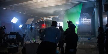 Set de filmación en Mendoza, el más grande del Interior del País.