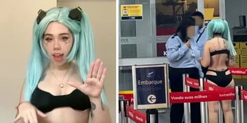 Kine-chan (Influencer digital) es detenida en el aeropuerto debido a su cosplay