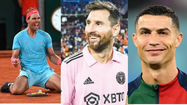 Lionel Messi, Rafael Nadal y Cristiano Ronaldo