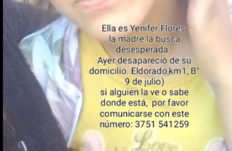 Desesperada búsqueda de una niña en Eldorado