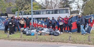 Cuervos de Punta Alta recibió donaciones de otras agrupaciones de San Lorenzo.