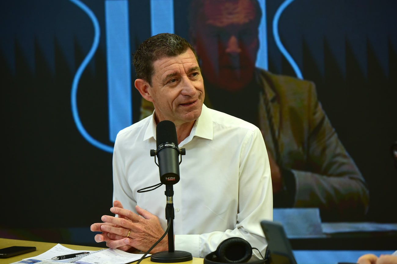 Miguel Cavatorta, candidato a vice presidente de Talleres, en la mañana del Streaming de La Voz en Vivo.  (Nicolás Bravo / La Voz)