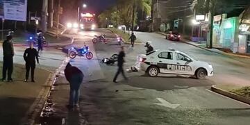 Dos jóvenes alcoholizados protagonizaron un siniestro vial en Posadas.