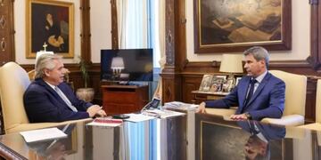 Sergio Uñac se reunió con el presidente Alberto Fernández.