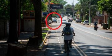 Desde la Municipalidad de Puerto Iguazú recuerdan que está prohibido estacionar sobre bicisendas.