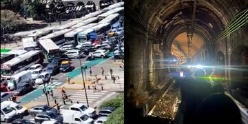 Caos de tránsito por el apagón masivo