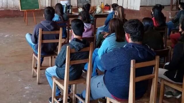 Capacitación en cambio climático a alumnos en San Antonio.