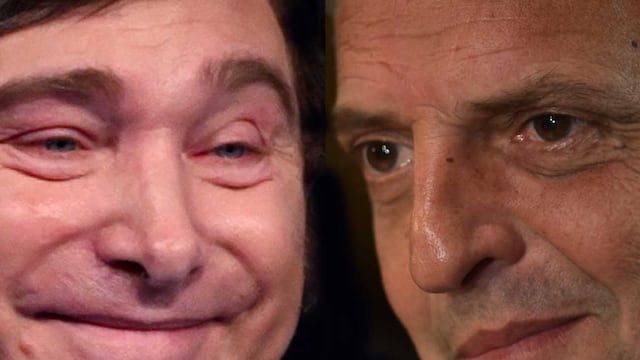 Balotaje: Javier Milei, de La Libertad Avanza, y Sergio Massa, de Unión por la Patria. (La Voz)