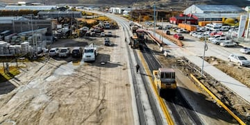 A buen ritmo llevan adelante el mejoramiento y puesta en valor del ingreso a Ushuaia