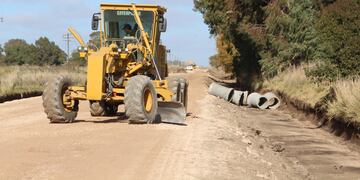 Se trabaja en obra de prolongación de la Avenida Belgrano hacia la Escuela Agropecuaria y la Chacra de Barrow.