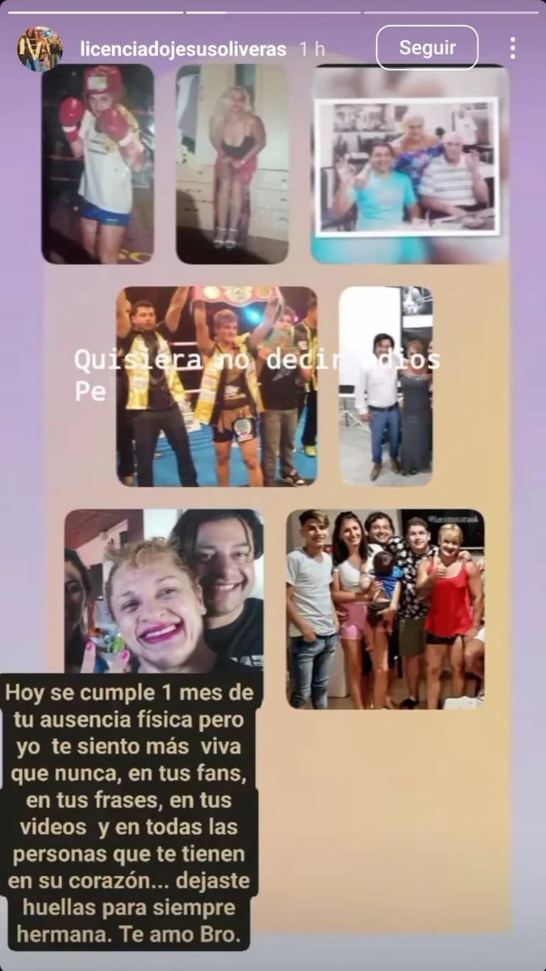 Jesús Oliveras recordó a su hermana Locomotora Oliveras