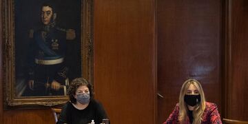 La ministra de Salud de la Nación, Carla Vizzotti, y la asesora presidencial, Cecilia Nicolini. (Foto: Presidencia)
