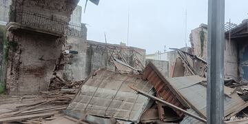 Derrumbe en los exAlmacenes Ripamonti
