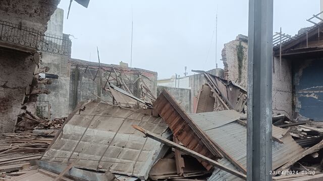 Derrumbe en los exAlmacenes Ripamonti