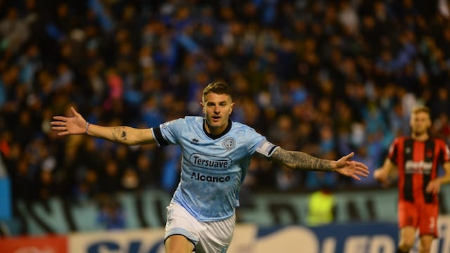 Por más festejos de Pablo Vegetti en el Belgrano de Primera. El club anticipó un video con sus festejos (Javier Ferreyra / La Voz)
