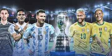 Lionel Messi y Neymar fueron elegidos este sábado como los mejores jugadores de la Copa América 2021. (@CopaAmerica)