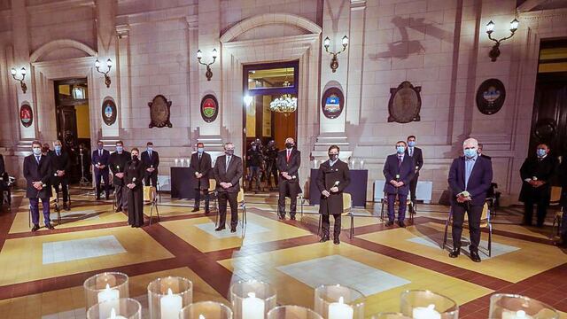 Melella asistió a la ceremonia en homenaje a los fallecidos por el Covid-19