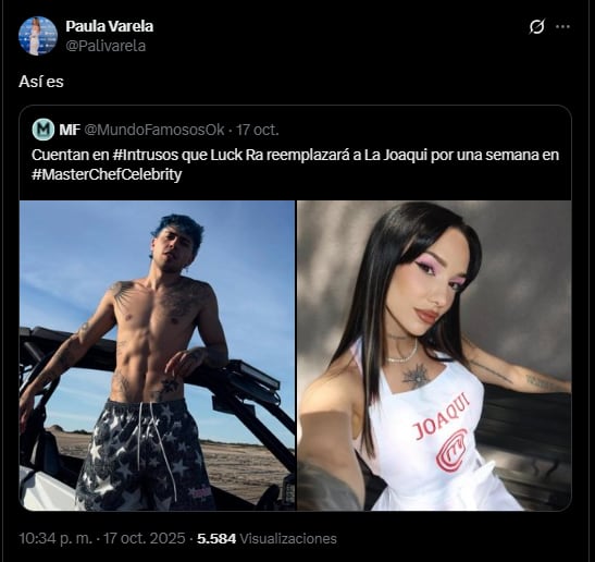 Se supo quién se bajó de MasterChef Celebrity y quién es su reemplazo