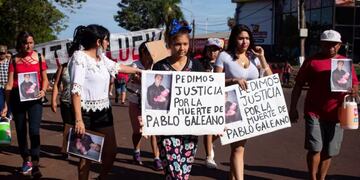 Eldorado: familiares y amigos de Pablo Galeano marcharon pidiendo justicia.