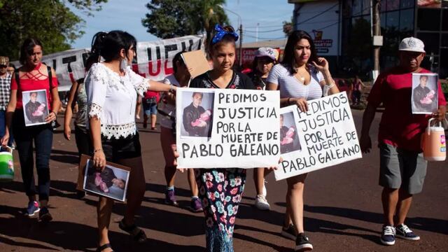 Eldorado: familiares y amigos de Pablo Galeano marcharon pidiendo justicia.