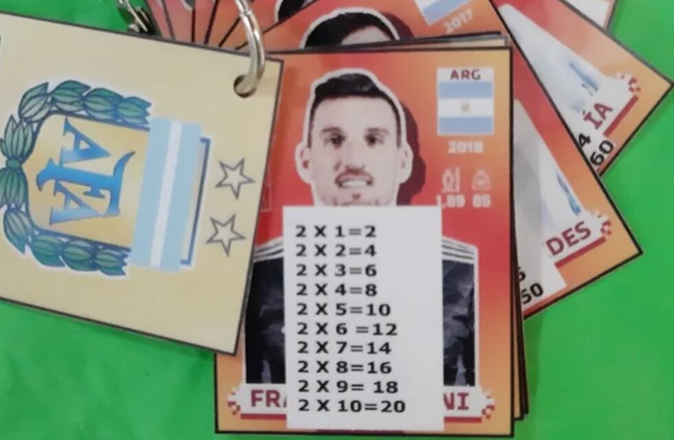 Viral: en Comodoro Rivadavia venden figuritas del Mundial de Qatar con las tablas de multiplicar