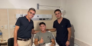 Estudiantes de Río Cuarto: operaron con éxito a Fenoglio tras la lesión en los ligamentos cruzados. (Prensa)