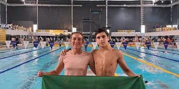 Maximiliano Meubry y Paola Beigveder natación Cultural Arroyito