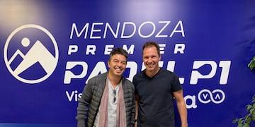 Marcelo Gallardo estuvo presente en Mendoza junto a Jorge Pablo Brito, presidente de River Plate. / Gentileza.