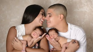 Daniela Celis y Thiago Medina mostraron la carita de sus bebas