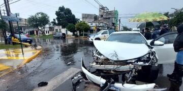 Accidente en Posadas dejó a una mujer lesionada.