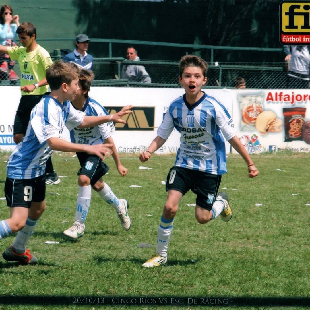 Joaquín Panichelli, en sus inicios en Racing de Córdoba y Atalaya. (Prensa Lifi).